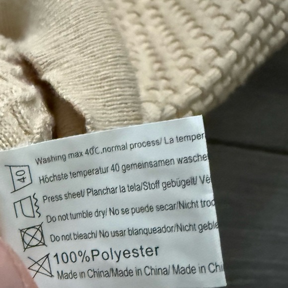 Coofandy|Gender neutral oversized fisherman knit sweater in tan neutral,NWT-plus - Picture 11 of 14